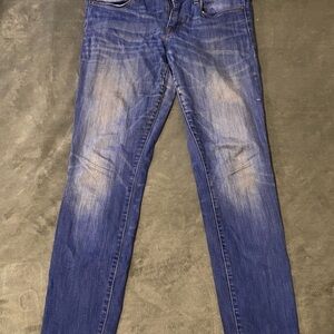 GAP Blue Skinny Jeans with Distressed Details